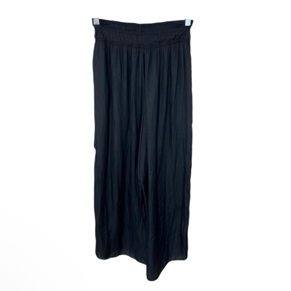 Grade & Gather Women’s Small Satin Silky Flowy High Rise Wide Leg Crop Pants NEW